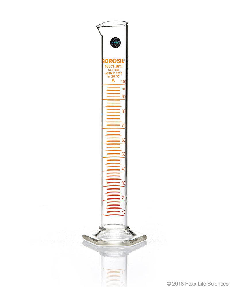 Borosil Graduated Measuring Cylinders, Hexagonal Base - LabShopNow.com