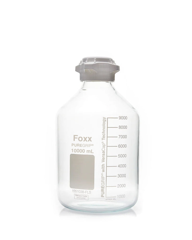 PUREGRIP® Reusable Clear Glass Carboy, Round - LabShopNow.com