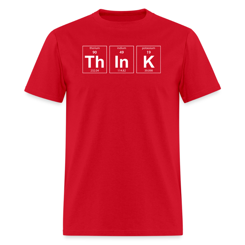 "Think" - Men's T-Shirt | GILDAN 5000 - red