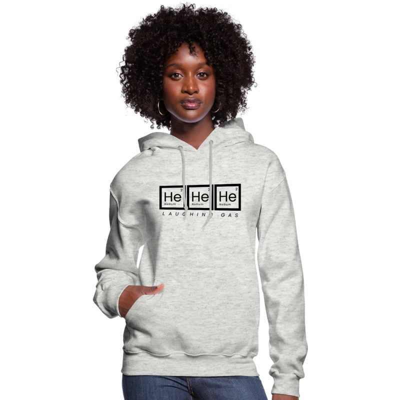 He He He - Helium - Laughing Gas - Women's Hoodie - heather oatmeal