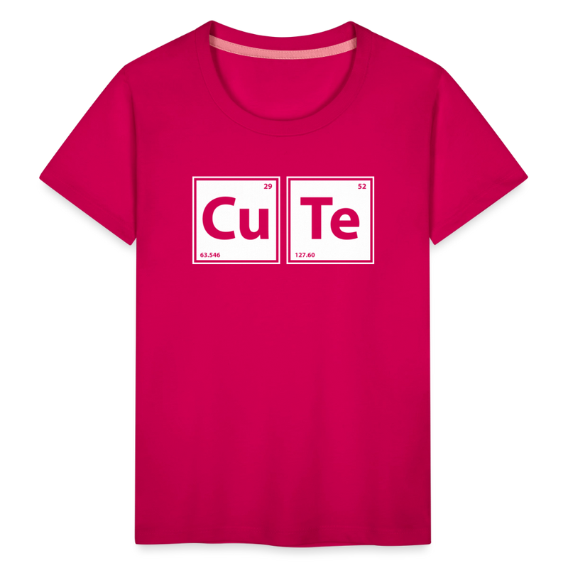 "CUTE" - Toddler Premium T-Shirt - dark pink