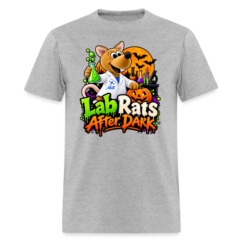 Matt - Lab Rats after Dark - Halloween Men's T-Shirt - heather gray