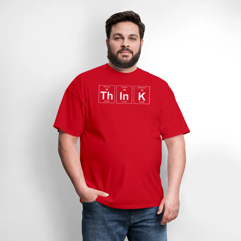 "Think" - Men's T-Shirt | GILDAN 5000 - red
