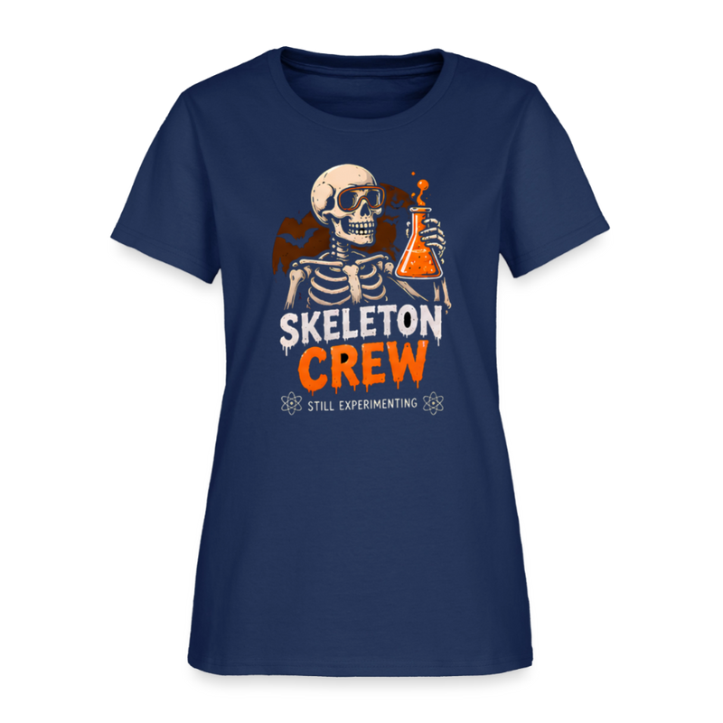Skeleton Crew Halloween Women's T-Shirt - blue dusk