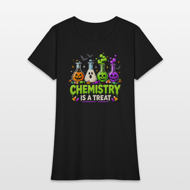 Chemistry is a Treat Halloween Women's T-Shirt - black