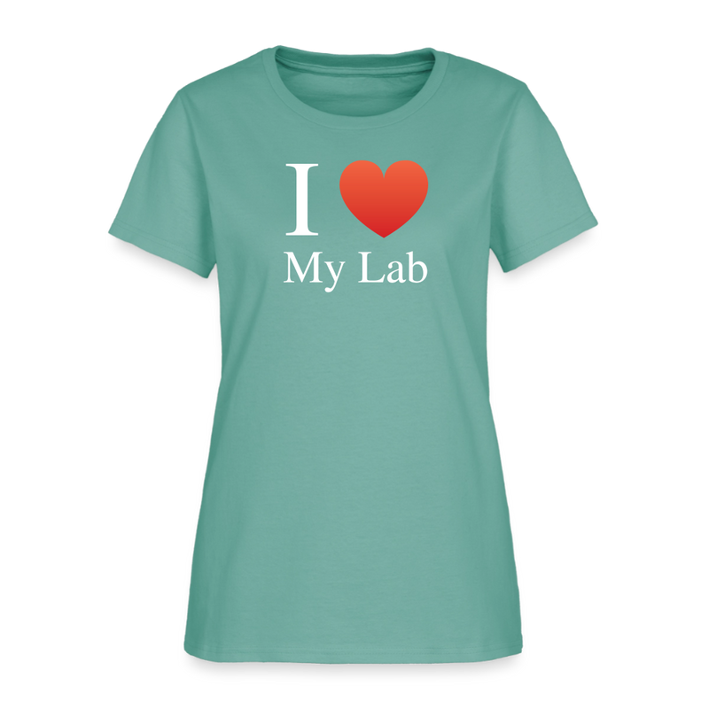 "I Love My Lab" - Women's T-Shirt - aquatic