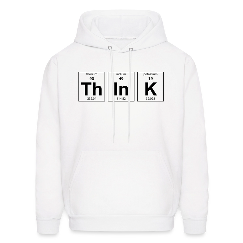 "Think" - Men's Hoodie - white