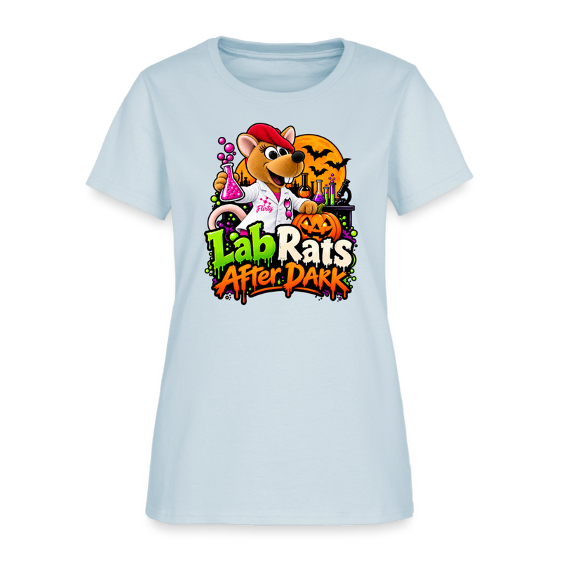 Flirty Lab Rats after Dark - Halloween Women's T-Shirt - light blue