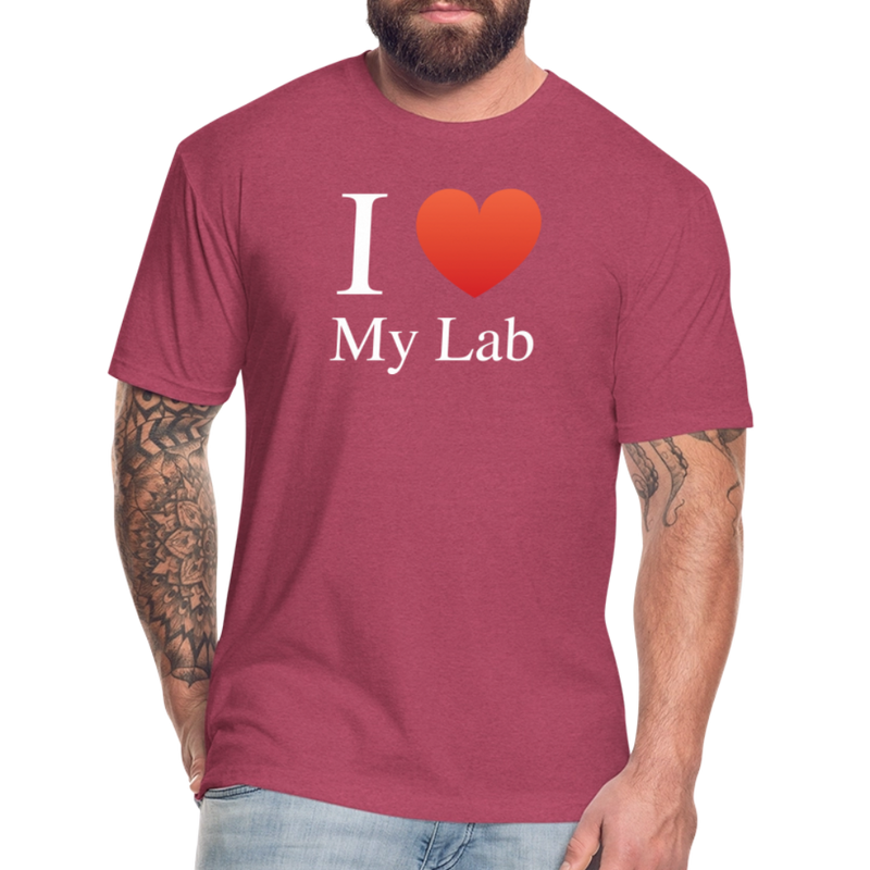Fitted Cotton/Poly T-Shirt by Next Level - heather burgundy
