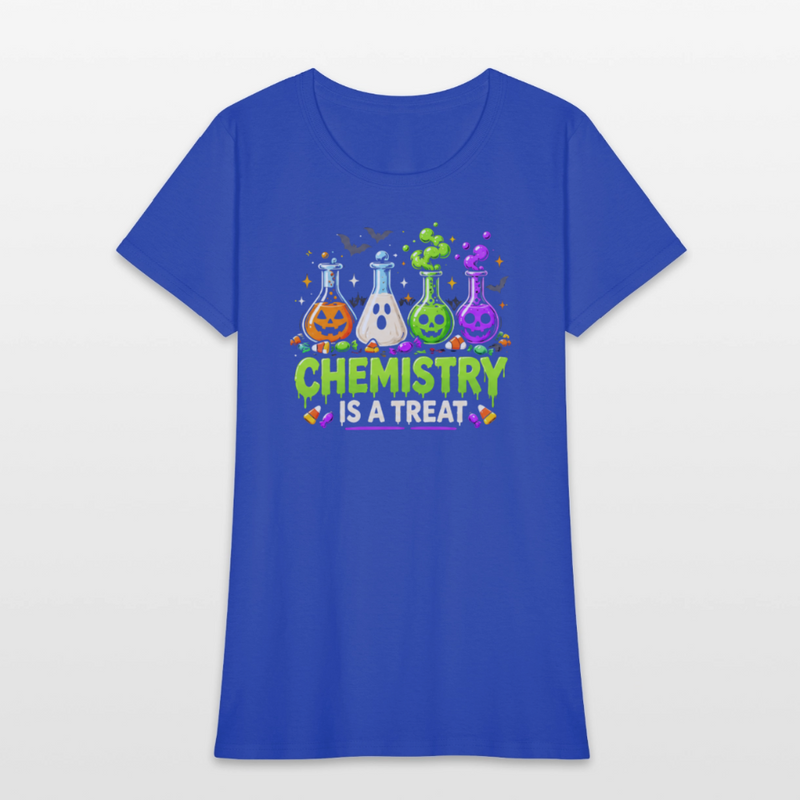 Chemistry is a Treat Halloween Women's T-Shirt - royal blue