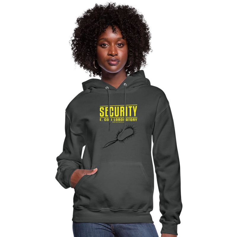 "Security E. Coli Laboratory" - Women's Hoodie - asphalt