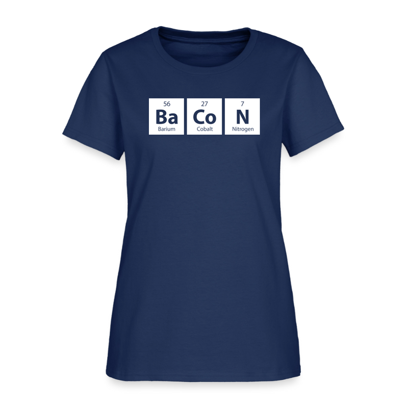 "BACON" - Funny Quotes - Women's T-Shirt - blue dusk