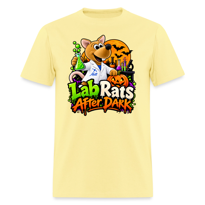 Matt - Lab Rats after Dark - Halloween Men's T-Shirt - cornsilk