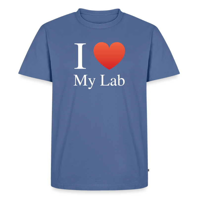"I Love My Lab" - Men's Premium T-Shirt - stone blue