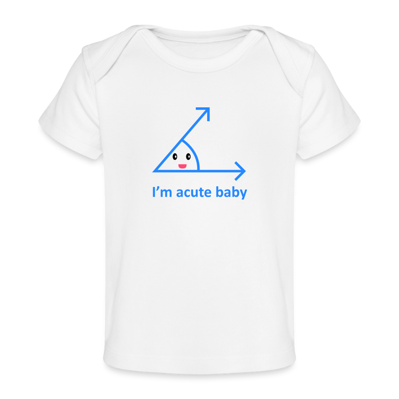 "Acute Baby" - Baby Lap Shoulder Organic T-Shirt | Spreadshirt 1433 - white