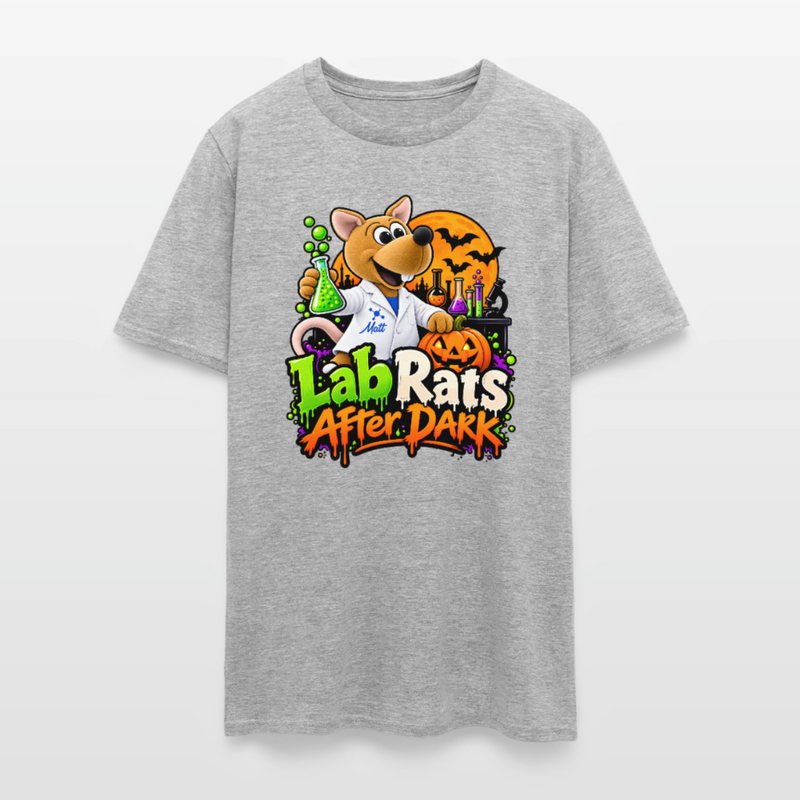 Matt - Lab Rats after Dark - Halloween Men's T-Shirt - heather gray