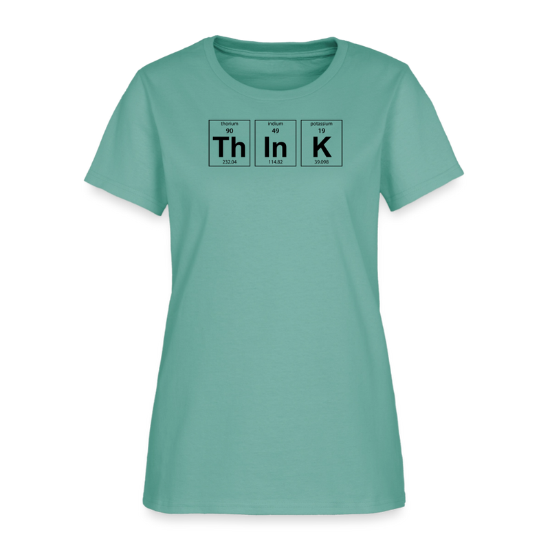 "Think" - Women's T-Shirt - aquatic