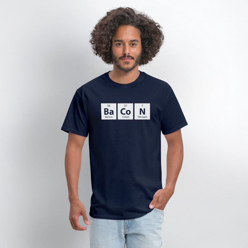 "BACON" - Funny Quotes - Men's T-Shirt | GILDAN 5000 - navy