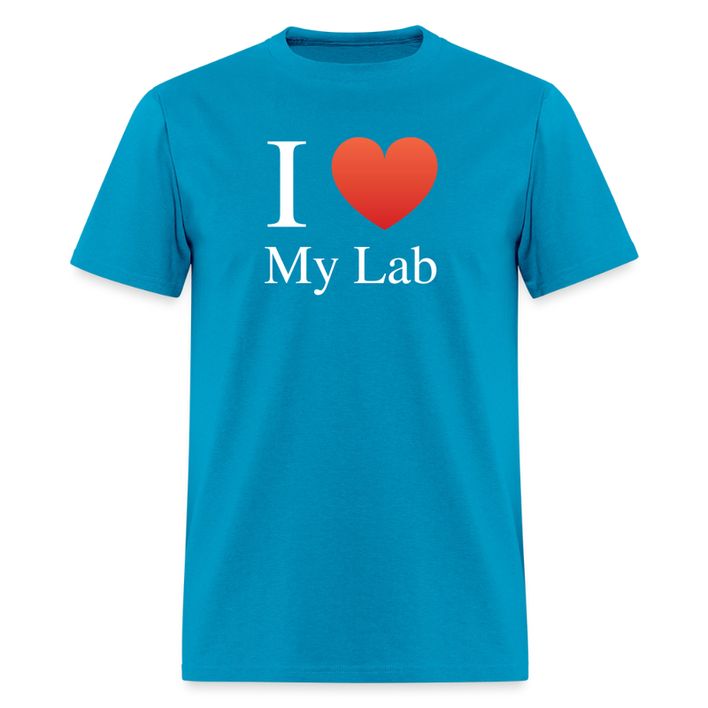 "I Love My Lab" - Men's T-Shirt | GILDAN 5000 - turquoise