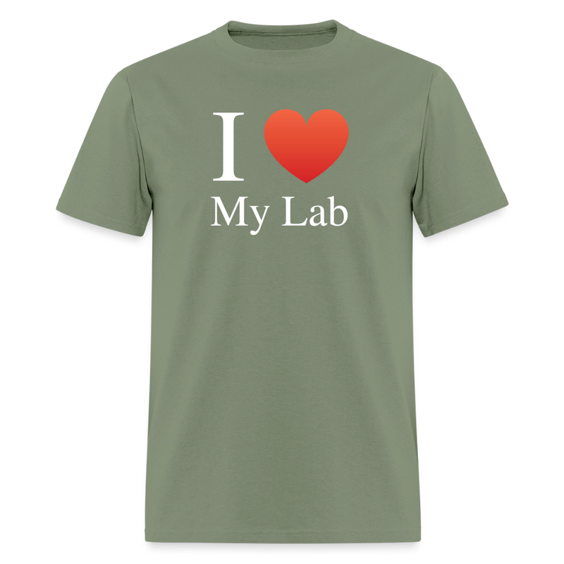 "I Love My Lab" - Men's T-Shirt | GILDAN 5000 - military green
