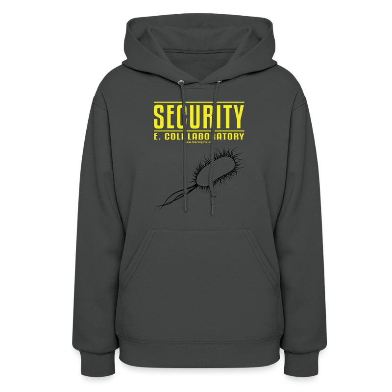 "Security E. Coli Laboratory" - Women's Hoodie - asphalt