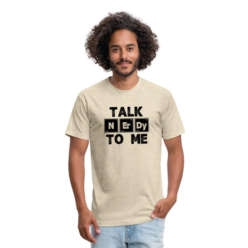 Fitted Cotton/Poly T-Shirt by Next Level - heather cream