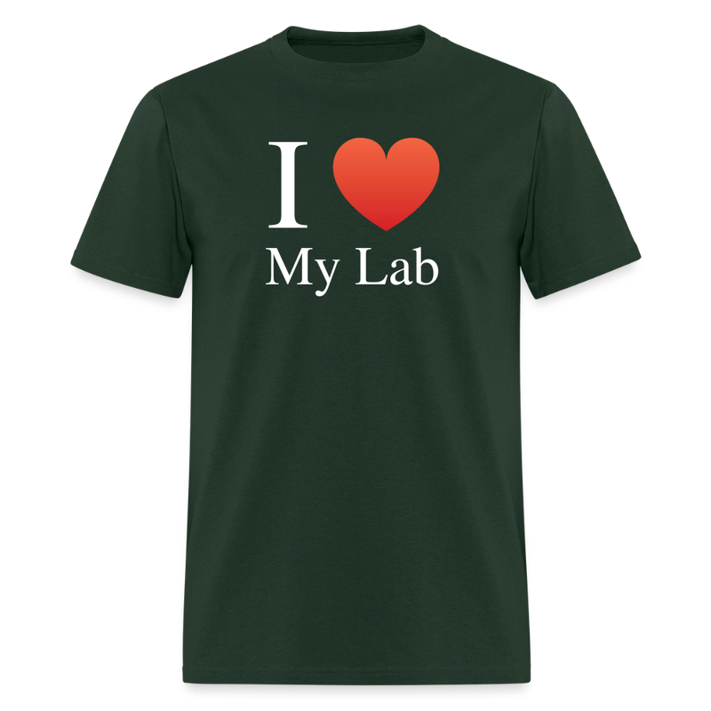 "I Love My Lab" - Men's T-Shirt | GILDAN 5000 - forest green
