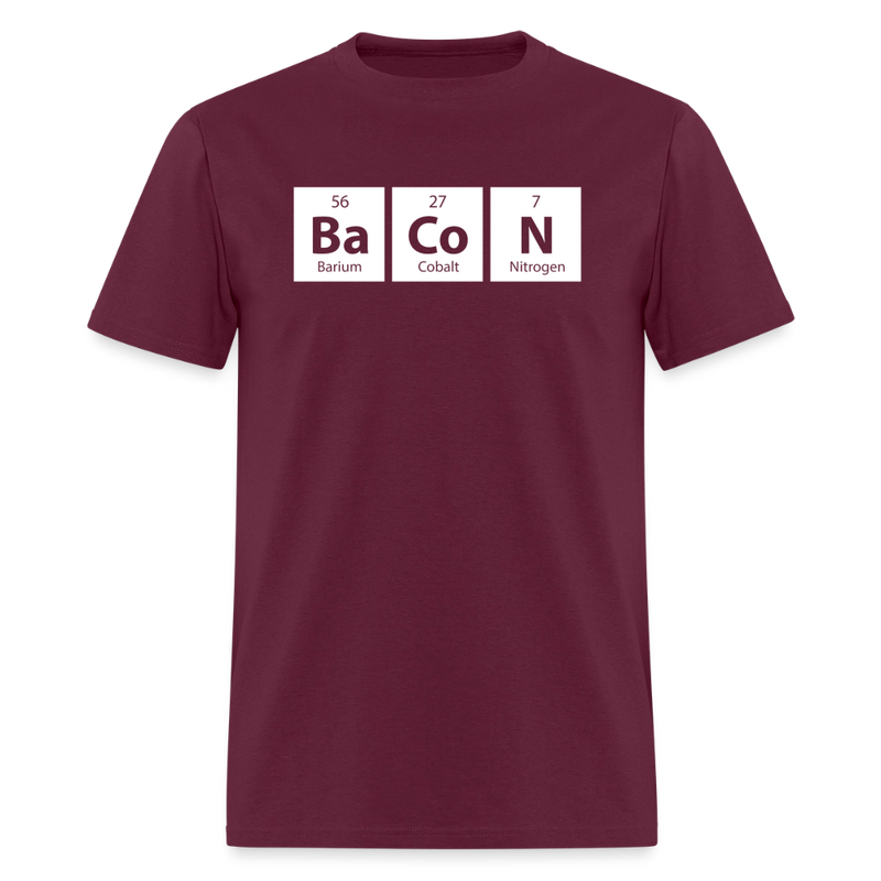 "BACON" - Funny Quotes - Men's T-Shirt | GILDAN 5000 - burgundy