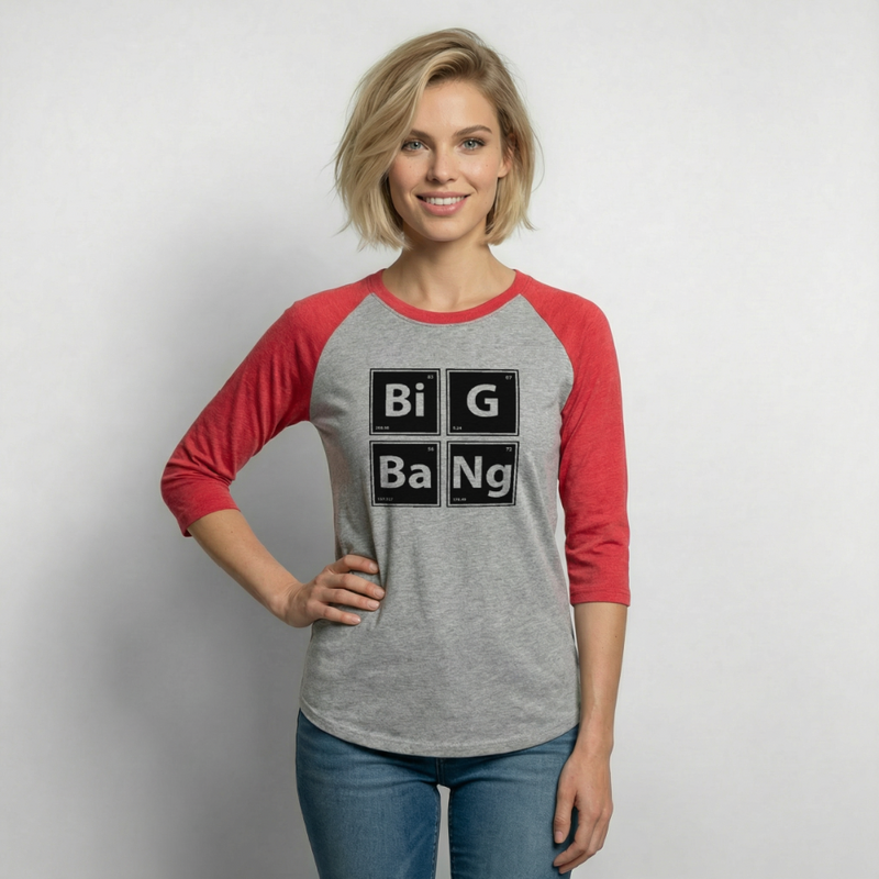 Baseball T-Shirt - heather gray/red