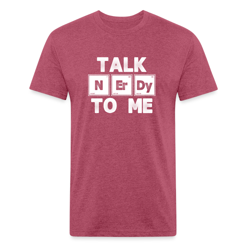 Fitted Cotton/Poly T-Shirt by Next Level - heather burgundy