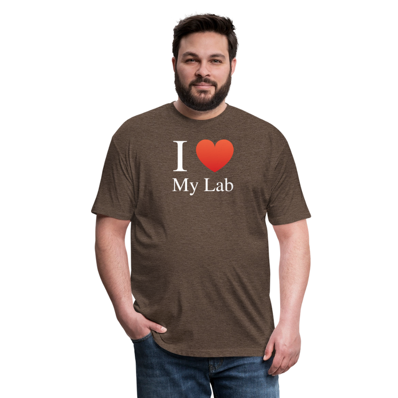 Fitted Cotton/Poly T-Shirt by Next Level - heather espresso