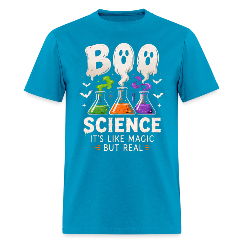 BOO SCIENCE HALLOWEEN Men's T-Shirt - turquoise