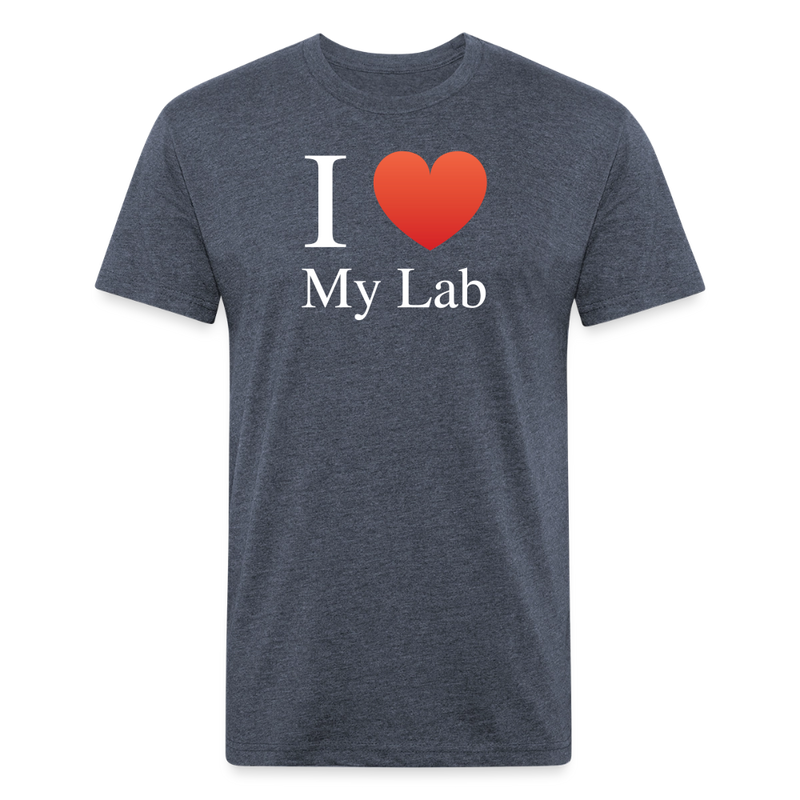 Fitted Cotton/Poly T-Shirt by Next Level - heather navy