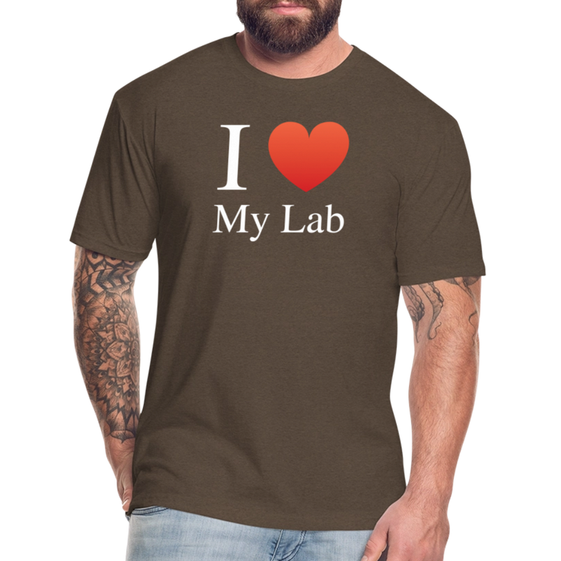 Fitted Cotton/Poly T-Shirt by Next Level - heather espresso