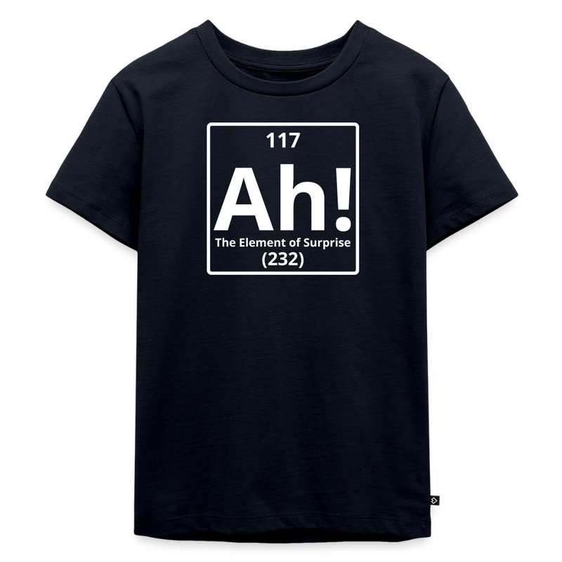 "Ah! The Element of Surprise" Toddler T-Shirt – Funny Science Tee for Little STEM Explorers - navy