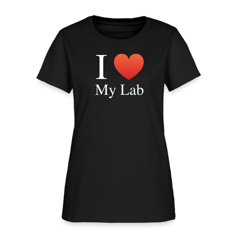 "I Love My Lab" - Women's T-Shirt - black