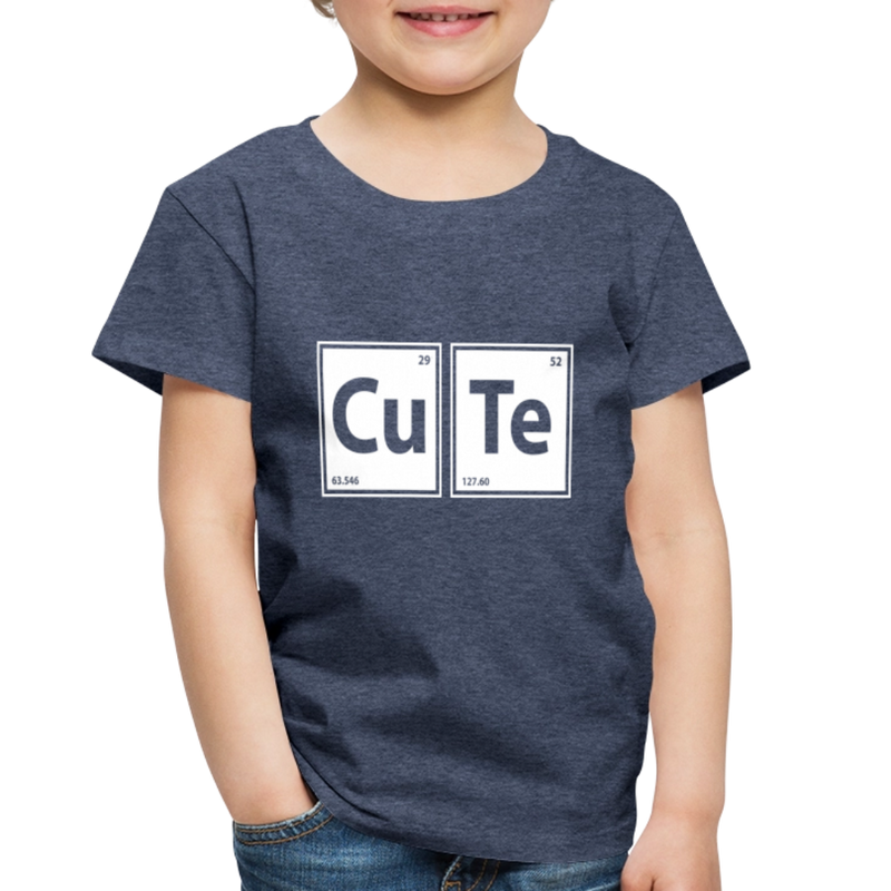 "CUTE" - Toddler Premium T-Shirt - heather blue