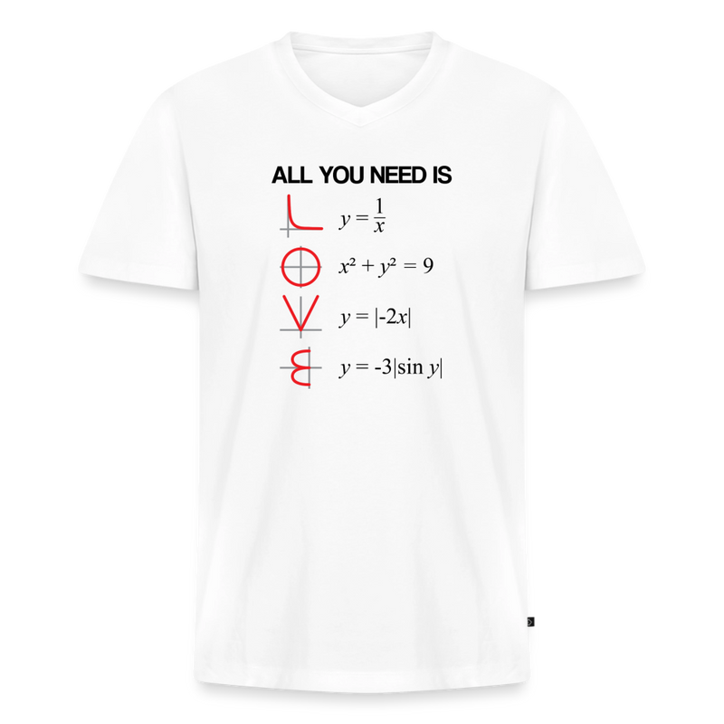 "All You Need is LOVE" - Men's V-Neck T-Shirt - white