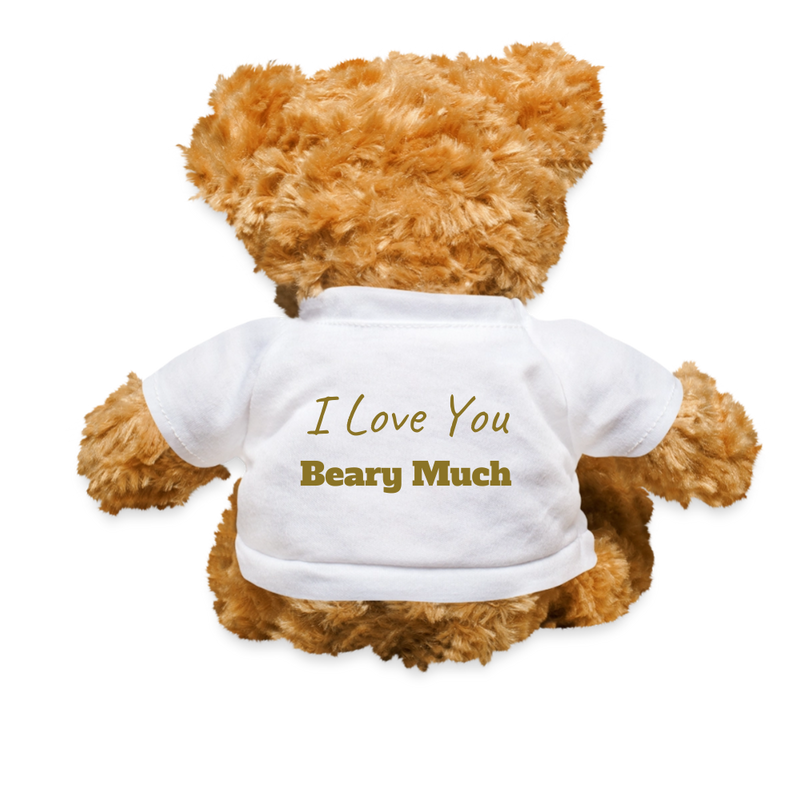 "I Love You Beary Much" - Teddy Bear SoftToy Plushy - white