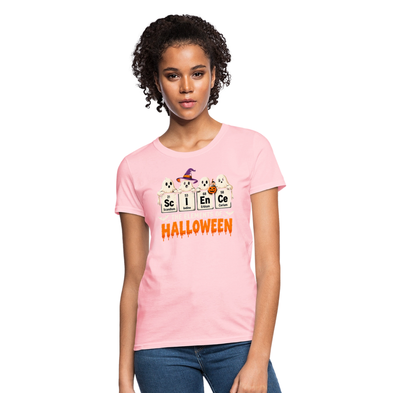Elements of Science Halloween Women's T-Shirt - pink