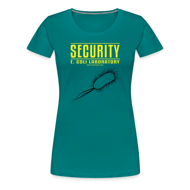 "Security E. Coli Laboratory" - Women’s Premium T-Shirt - teal