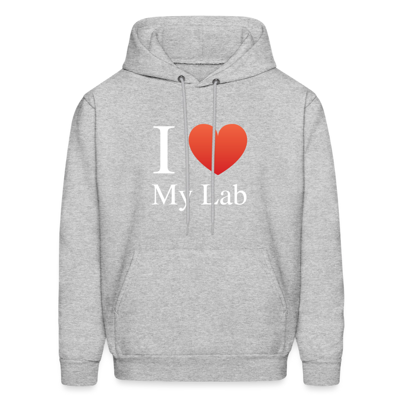 "I Love My Lab" - Men's Hoodie - heather gray