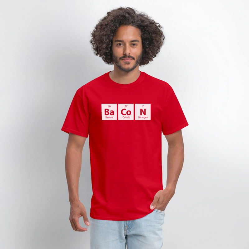 "BACON" - Funny Quotes - Men's T-Shirt | GILDAN 5000 - red
