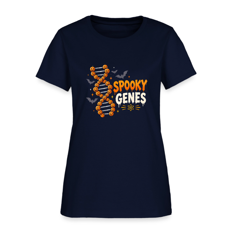 Spooky Genes Halloween Women's T-Shirt - navy