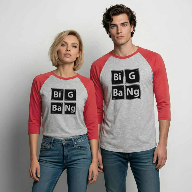 Baseball T-Shirt - heather gray/red