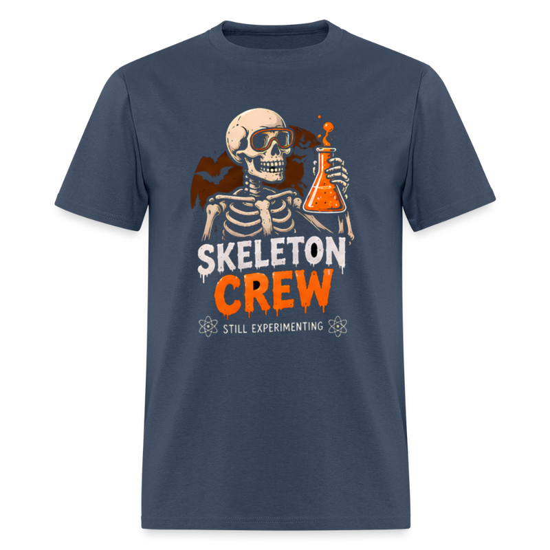 Skeleton Crew Halloween Men's T-Shirt - blue dusk