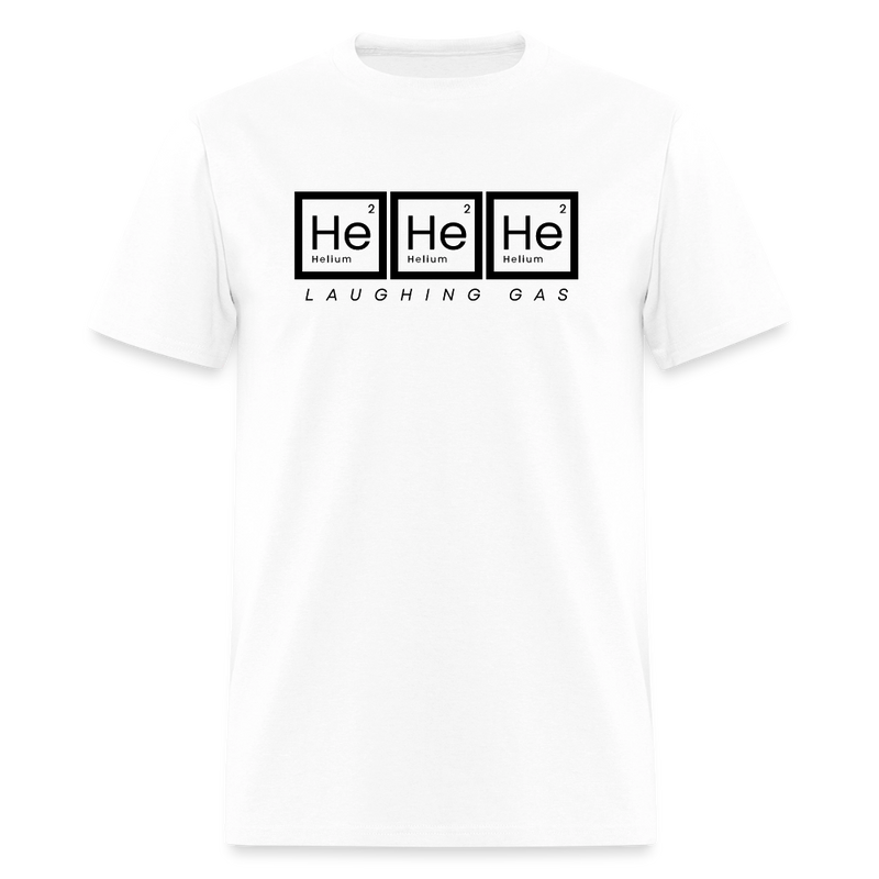 He He He - Helium - Laughing Gas - Men's T-Shirt | GILDAN 5000 - white