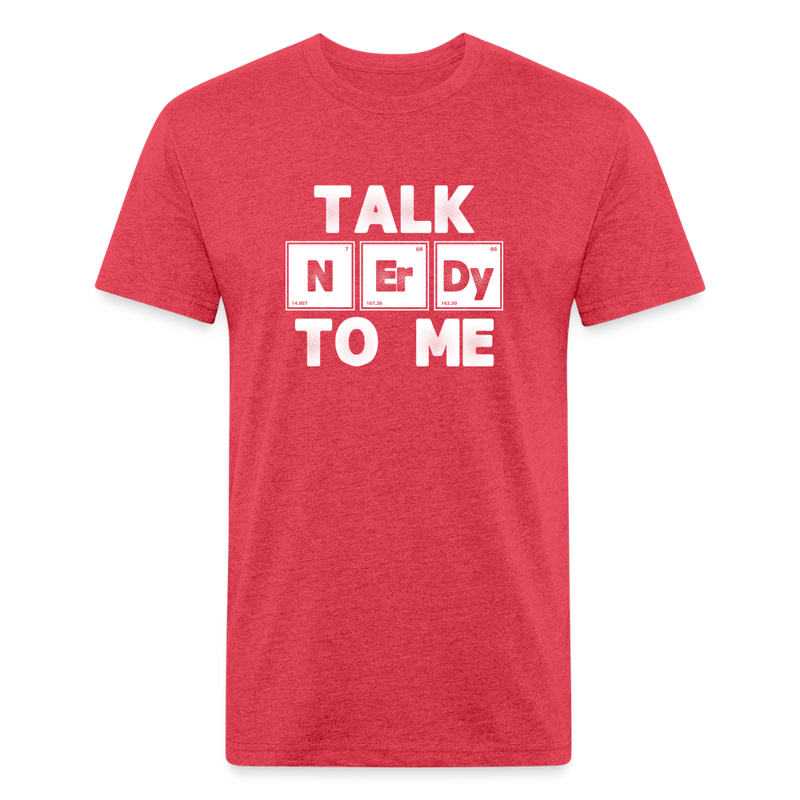 Fitted Cotton/Poly T-Shirt by Next Level - heather red