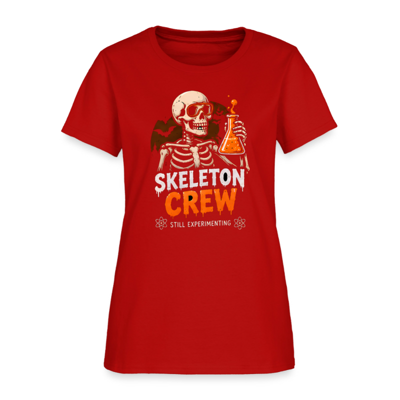 Skeleton Crew Halloween Women's T-Shirt - red