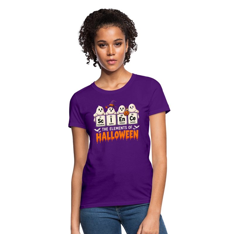 Elements of Science Halloween Women's T-Shirt - purple
